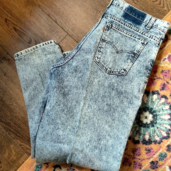 Levi's 1980s orange tab acid wash jeans 38x30